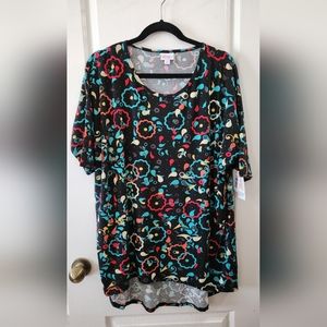 LULAROE Flowers  PRINT  Women's Top ‎ TUNIC - Multicolor Size M